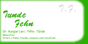 tunde fehn business card